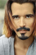 attractive man with long hair and mustache attractive man with long hair and mustache