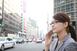 businesswoman with mobile phone
