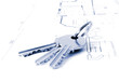 keys on a floor-plan  or house-plan.personal editing