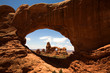Blick durch das North Window auf den Turret Arch Blick durch das North Window auf den Turret Arch
