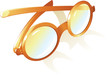 Glasses with round lenses in a brown frame