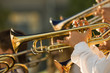 young musicians are playing on trombones
