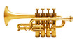 wind musical instrument isolated over white background