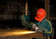 heavy industry image manual worker with grinder background