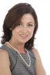 Foto: portrait on white background of a forty years old woman portrait on white background of a forty years old woman