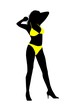 beach girl silhouette Nr.1