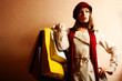 Photo: Portrait of young beautiful women with her shopping bags Portrait of young beautiful women with her shopping bags