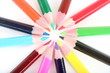 Color pencils on white background Color pencils on white background