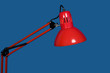 Photo: Red reading lamp with clipping path Red reading lamp with clipping path