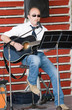 playing guitar