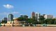 Chicago's skyline with Buckingham Fountain in the foreground