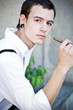 man thinks while smoking cigar man thinks while smoking cigar