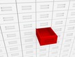 Open drawer / safe deposit. 3D rendered illustration.