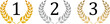 Podium couronne de laurier