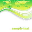 modern vector environmental template with leaves