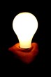 Lightbulb in hand