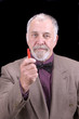 older businessman or professor in a sports coat