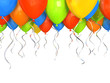 Party balloons background 3D