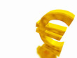 Euro. A sign on monetary unit of the Europe. 3d rendering