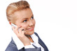 Cute businesswoman speaking on the phone.