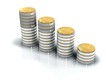 Valeur 3d bourse or argent Valeur 3d bourse or argent