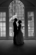 Wedding couple silhouetted Wedding couple silhouetted