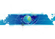Global communications design, vector illustration layered.