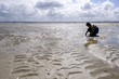 Ebbe am Atlantik bei Brignonan Plage in der Bretagne