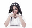 portrait of a pretty asian girl of indian origin