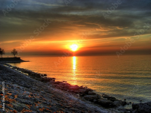 Foto: Sonnenuntergang am Bodensee, Lindau, Deutschland Sonnenuntergang am Bodensee, Lindau, Deutschland