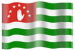 Abkhazia national flag. Illustration on white background