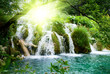 waterfall in deep forest