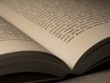 Closeup of an open book