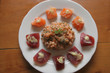 Variationen von Lachs und Tunfisch