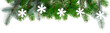 christmas ornament - natural tree with snowflakes