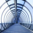 Perspective of the passage toned in blue colo