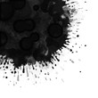 Ilustración: tâche noire fond blanc tâche noire fond blanc