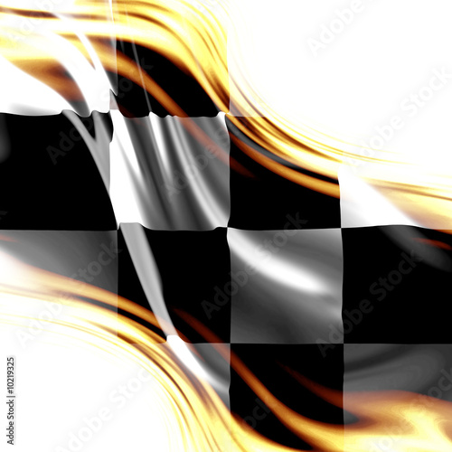 old racing flag with some folds in it old racing flag with some folds in it