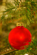 Rote Weihnachtskugel