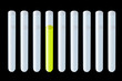 medical test tubes with positive and negative reaction