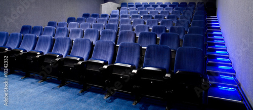 Photo: Rows of theater seats Rows of theater seats