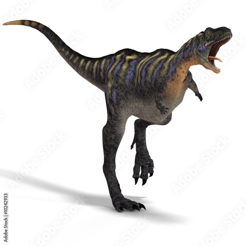 Illustration: Dinosaur Aucasaurus with clipping path over white Dinosaur Aucasaurus with clipping path over white