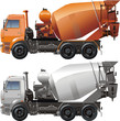 Vector cement truck