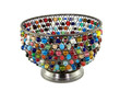 Beaded bowl isolated on white Beaded bowl isolated on white
