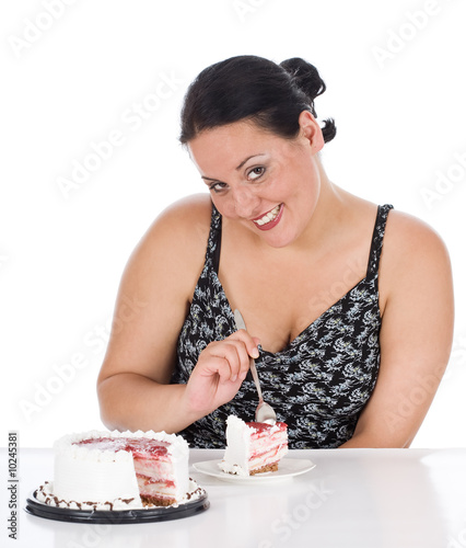 table with slice of cake