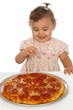 Girl and pizza