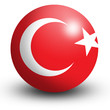 Turkey flag orb Button Icon