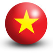 Vietnam flag orb Button Icon