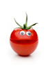 Einzelne Tomate mit Gesicht