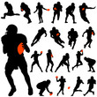 american football vector set